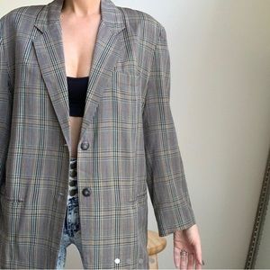 Oversized Plaid Blazer